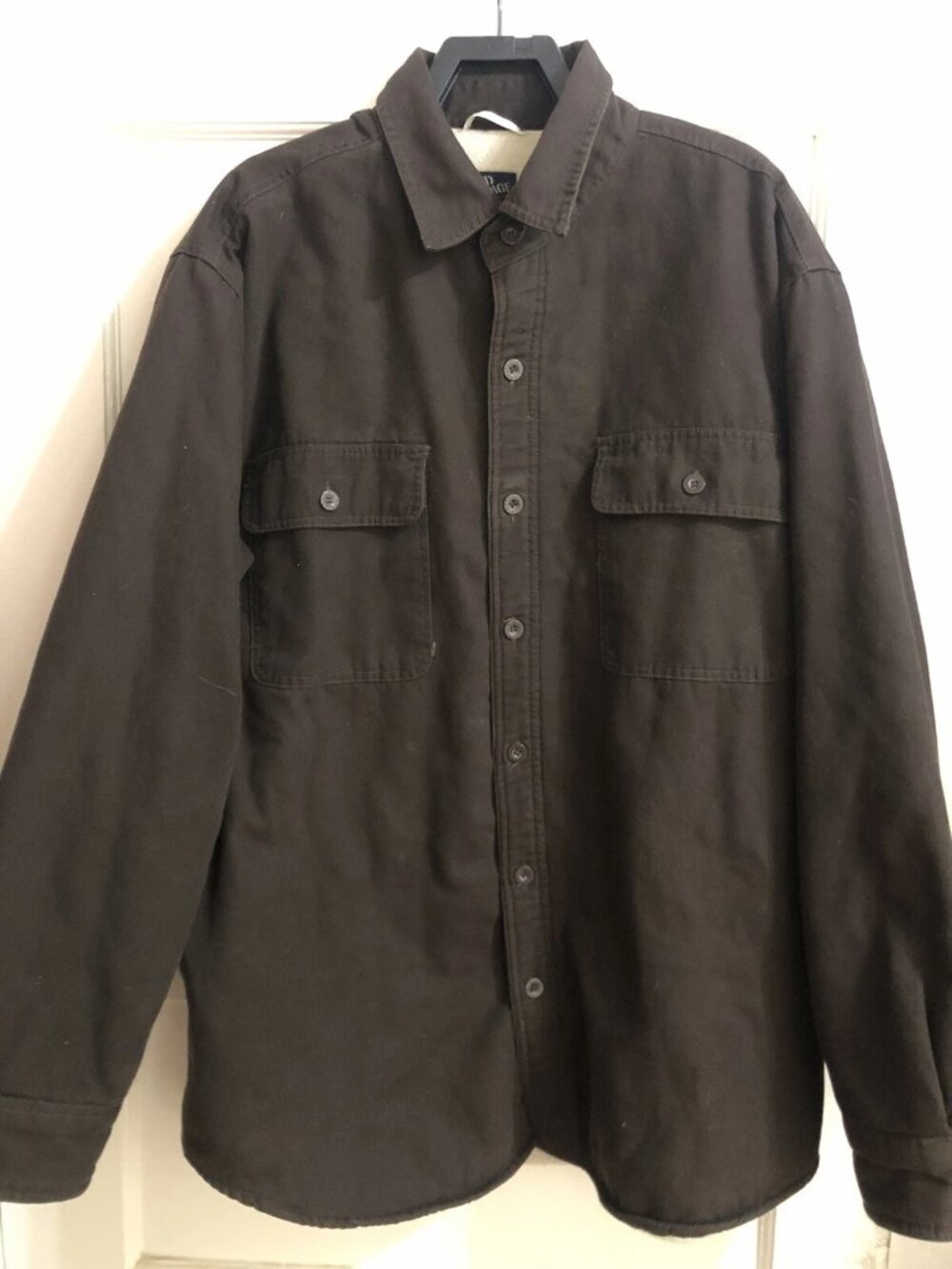 Cold Storage Mens Jacket Large Brown Full Zip Fleece Lined Sz XL